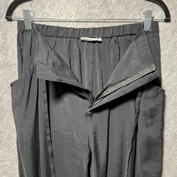 Elodie Black Jogger Pants Elastic Waist Zipper Drawstring Pockets Size M - Picture 6 of 9